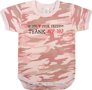 foto Body dětské THANK MY DAD BABY PINK